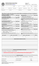 Form DEH:FH-122 Cottage Food Operation Inspection Report - County of San Diego, California