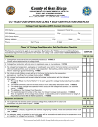 Class a Cottage Food Operation Application - County of San Diego, California, Page 6