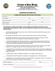 Class a Cottage Food Operation Application - County of San Diego, California, Page 8
