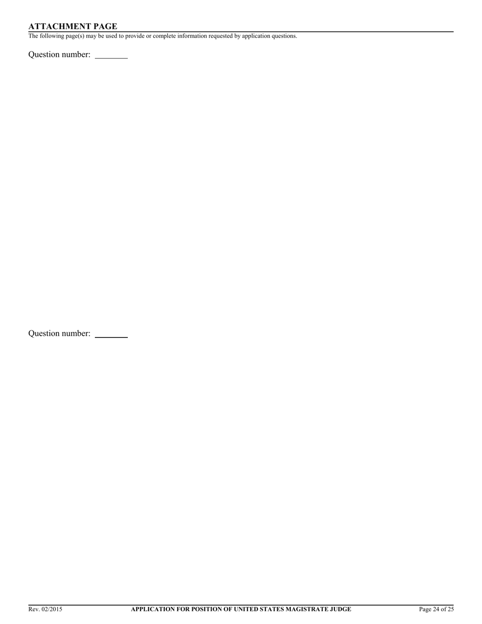 Application for Position of United States Magistrate Judge - California, Page 25