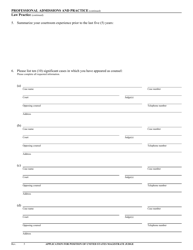 Application for Position of United States Magistrate Judge - California, Page 7