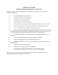 Application for Building Permit - Sadsbury Township, Pennsylvania, Page 4