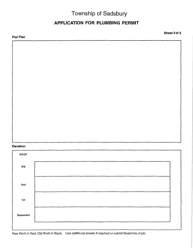 Application for Plumbing Permit - Sadsbury Township, Pennsylvania, Page 3