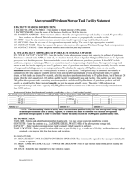 Aboveground Petroleum Storage Tank Facility Statement - Notification/Change in Status - County of San Bernardino, California, Page 2