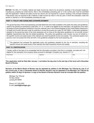 Form 5737 Application for Mcl 211.7u Poverty Exemption - Michigan, Page 4