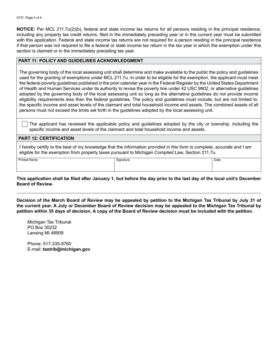 form-5737-download-fillable-pdf-or-fill-online-application-for-mcl-211-7u-poverty-exemption