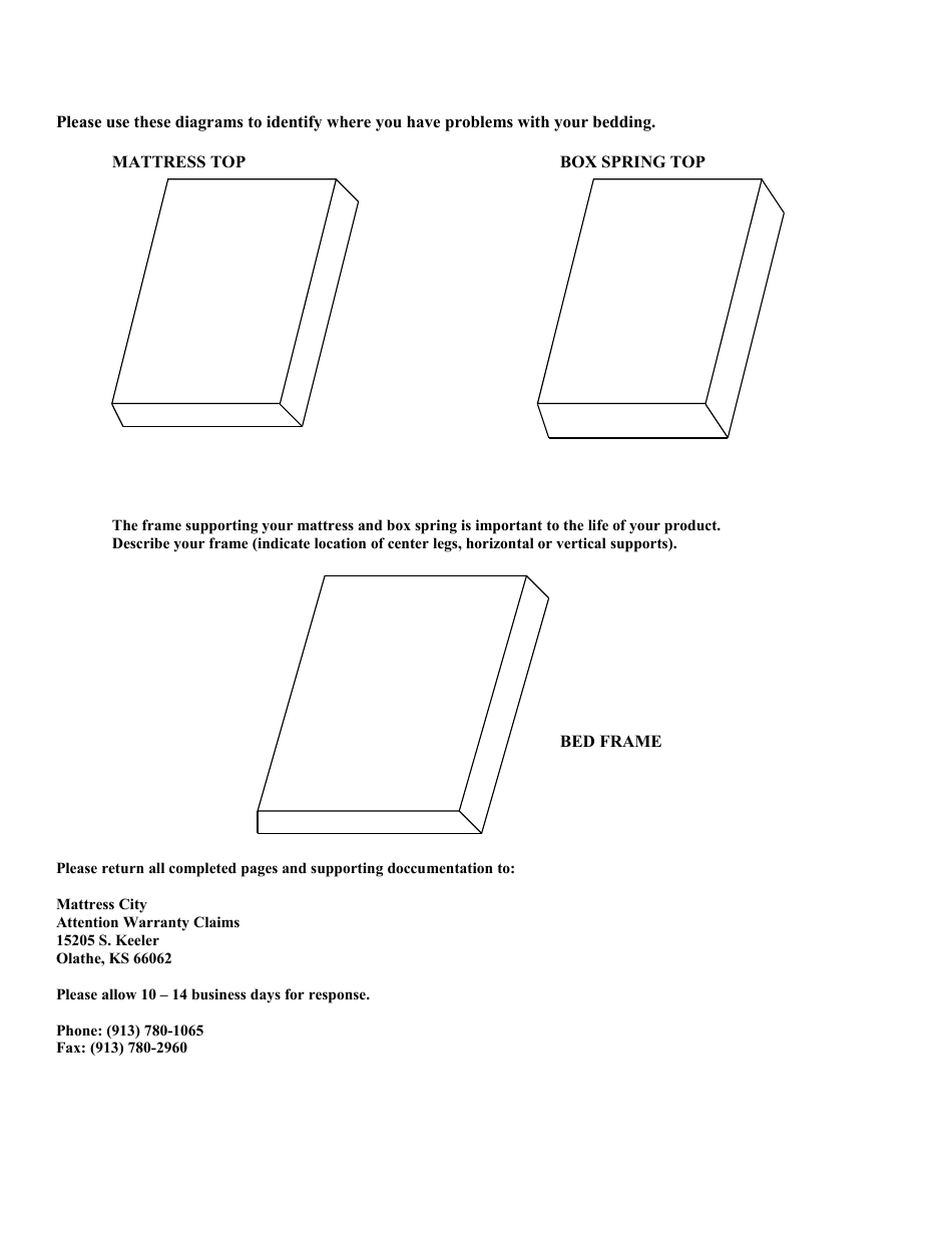 Customer Service Request Form - Mattress City, Page 3