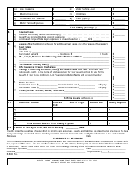 Form JV-33 &quot;Financial Statement (Short Form)&quot; - Massachusetts, Page 2