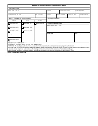 Document preview: AF Form 105 Entry Authority/Entry Credential Issue