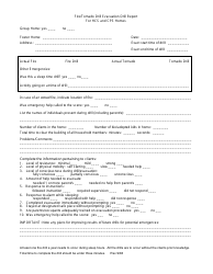 &quot;Fire/Tornado Drill Evacuation Drill Report Template for Hcs and Cps Homes&quot;