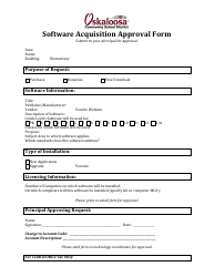 Document preview: Software Acquisition Approval Form - Oskaloosa Community School District