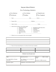 Document preview: Software Evaluation Form - Smyrna School District