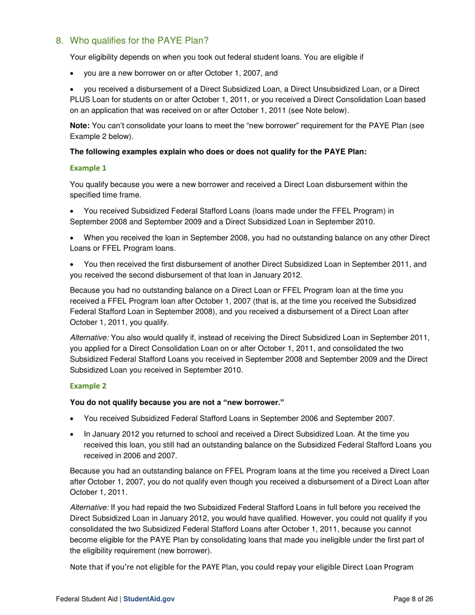 Income-Driven Repayment Plans: Questions and Answers, Page 8