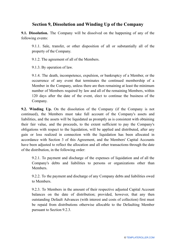 Multi-Member LLC Operating Agreement Template - Massachusetts, Page 9