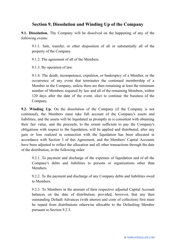 Multi-Member LLC Operating Agreement Template - Washington, Page 9