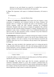 Business Plan Non-disclosure Agreement Template, Page 3