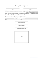 Revocation of Power of Attorney Template, Page 2