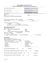 Document preview: Swine Influenza Case Report Form