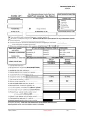 Document preview: Form NP-1 Net Profit License Fee Return - City of Owensboro, Kentucky