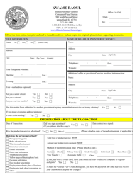 Document preview: Consumer Complaint Form - Illinois