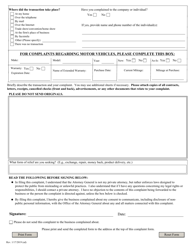 Consumer Complaint Form - Illinois, Page 2