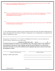 Form WC104 Workers&#039; Compensation Claim(S) Settlement Agreement - Colorado, Page 3