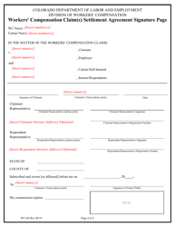 Form WC104 Workers&#039; Compensation Claim(S) Settlement Agreement - Colorado, Page 4