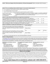 Form OMHA-100 Request for Administrative Law Judge (Alj) Hearing or Review of Dismissal, Page 2