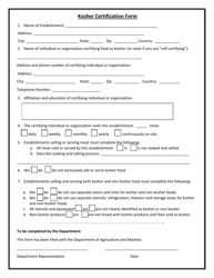 Registration Form for Food Establishments/Caterers Offering Kosher Food - New York, Page 2