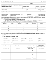 Form SSA-821-BK Work Activity Report - Employee, Page 5