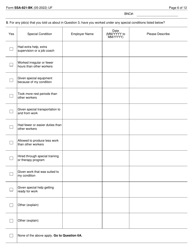 Form SSA-821-BK Work Activity Report - Employee, Page 6