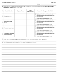 Form SSA-821-BK Work Activity Report - Employee, Page 7