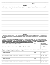 Form SSA-821-BK Work Activity Report - Employee, Page 9