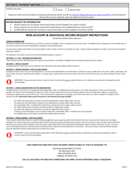 Form BDVR-154 Non-account &amp; Individual Record Request - Michigan, Page 4