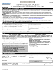 Form PPTC192 Child Travel Document Application for Stateless and Protected Persons in Canada (Under 16 Years of Age) - Canada, Page 4
