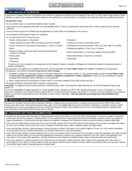 Form PPTC192 Child Travel Document Application for Stateless and Protected Persons in Canada (Under 16 Years of Age) - Canada, Page 7
