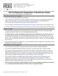 Form 459-469 Iap Pre-retirement Designation of Beneficiary Packet - Oregon