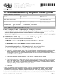 Form 459-469 Iap Pre-retirement Designation of Beneficiary Packet - Oregon, Page 3