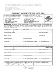 Document preview: Preliminary Notice of Proposed Water Well - New York
