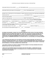 Application for Assignment of Legal Counsel - Northumberland County, Pennsylvania, Page 2