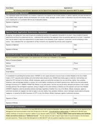 Special Event Activity Application - City of Battle Creek, Michigan, Page 3