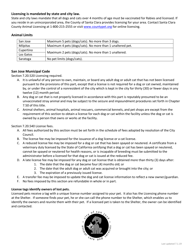 Application for Animal Licensing - City of San Jose, California, Page 2