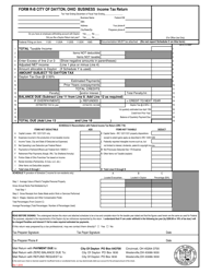 Form R-B Business Income Tax Return - City of Dayton, Ohio
