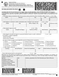 Formulario IL444-2378BS Solicitud Para Asistencia Economica - Asistencia Medica - Asistencia Para Nutricion Suplementaria (Snap) - Illinois (Spanish), Page 12