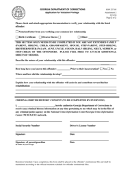 Attachment 2 Application for Visitation Privilege - Georgia (United States), Page 2