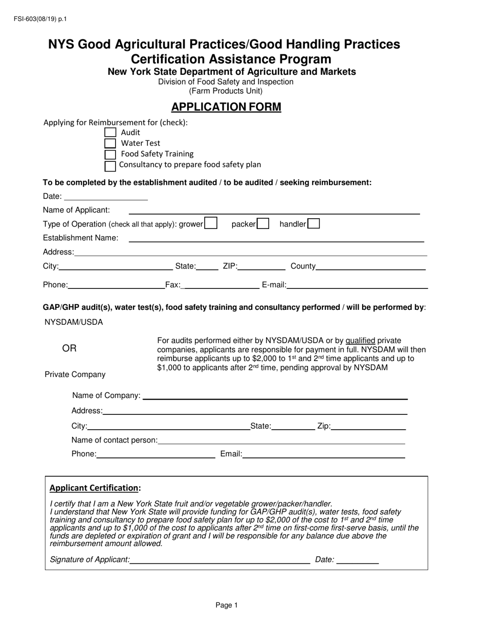 Form Fsi 603 Fill Out Sign Online And Download Fillable Pdf New York Templateroller 6555