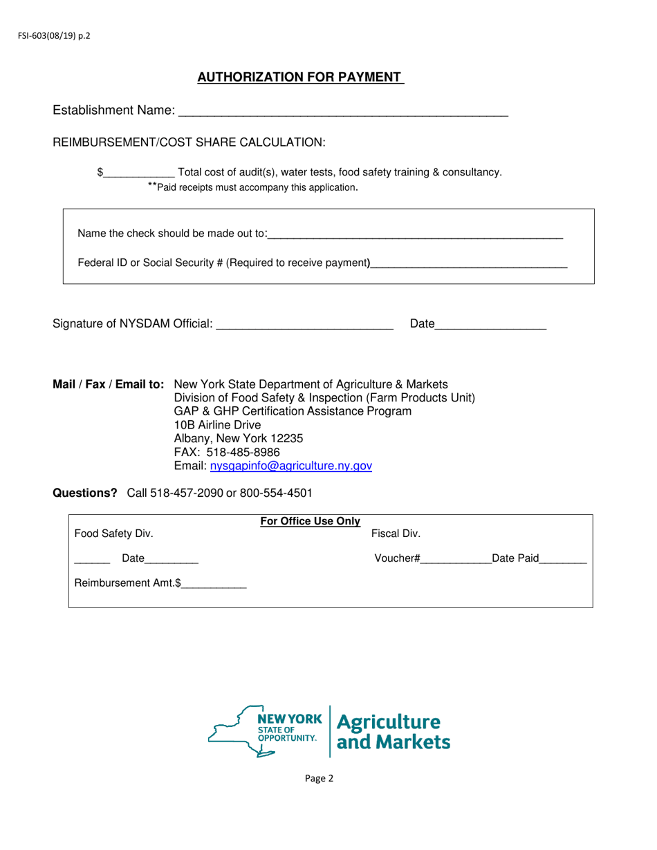 Form Fsi 603 Fill Out Sign Online And Download Fillable Pdf New York Templateroller 6495
