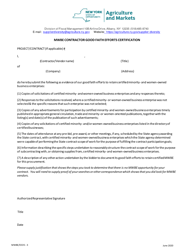 Document preview: Form MWBE/EEO5-3 Mwbe Contractor Good Faith Efforts Certification - New York