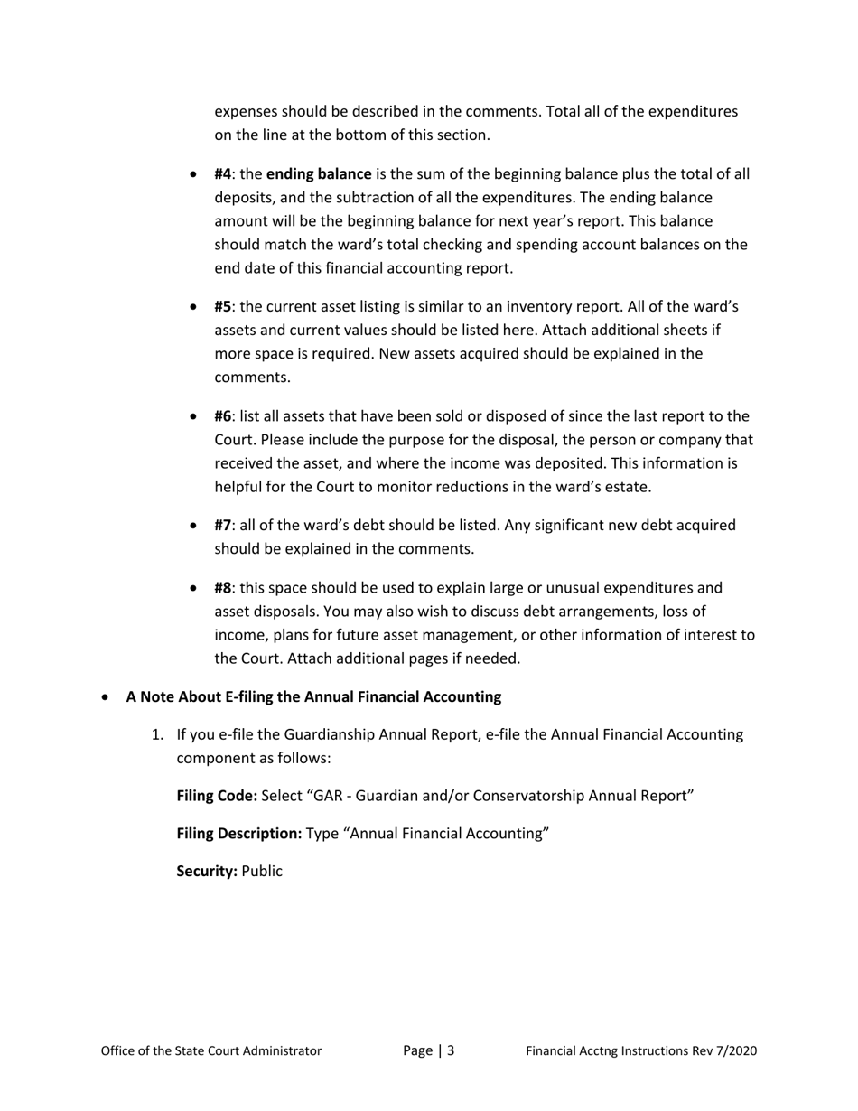 Instructions for Guardianship Annual Report - North Dakota, Page 10