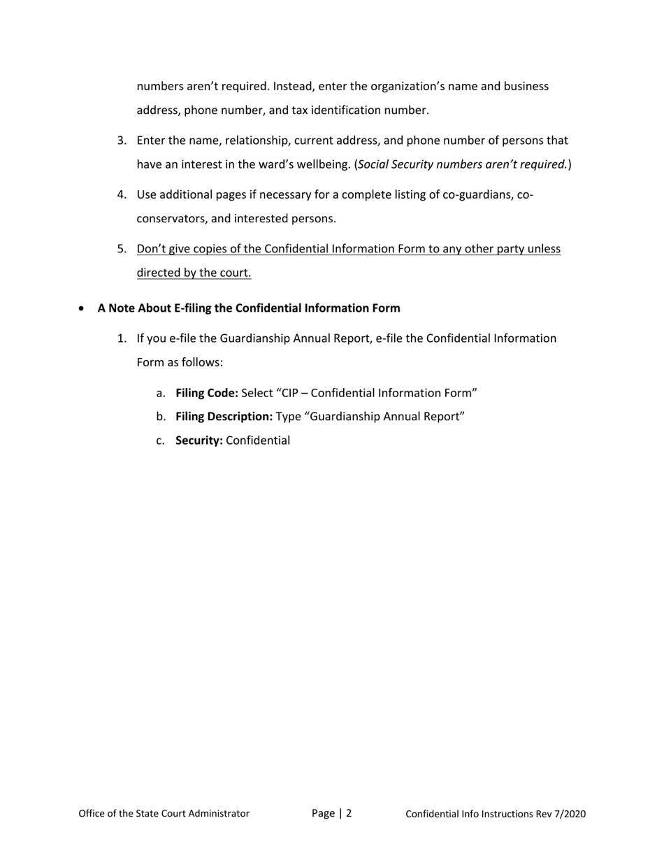 Instructions for Guardianship Annual Report - North Dakota, Page 12
